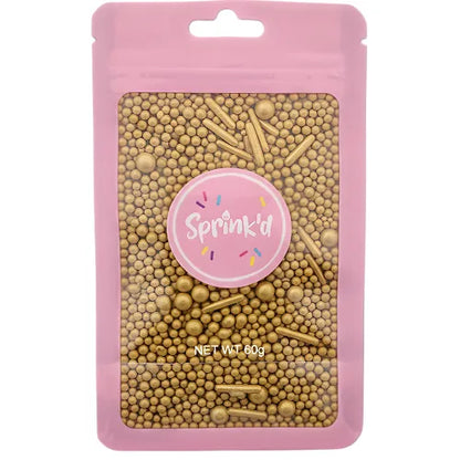 Sprink'd | Gold Metallic Mix Sprinkles | 60g