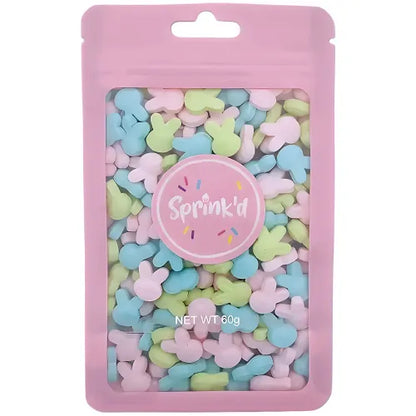 Sprinkd Pastel Easter Bunny Bunnies Sprinkles 60g