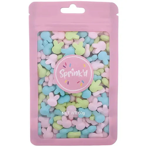 Sprinkd Pastel Easter Bunny Bunnies Sprinkles 60g