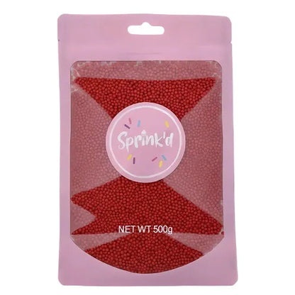 SPRINK'D | SUGAR BALLS | RED | 2MM | 500G