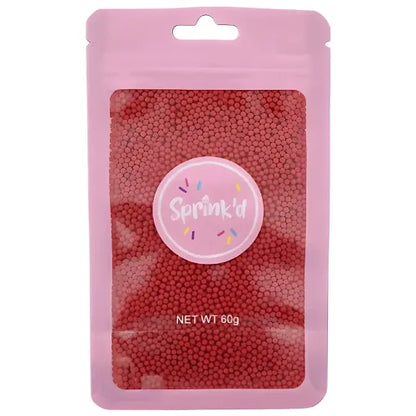 SPRINK'D | SUGAR BALLS | RED | 2MM | 60G