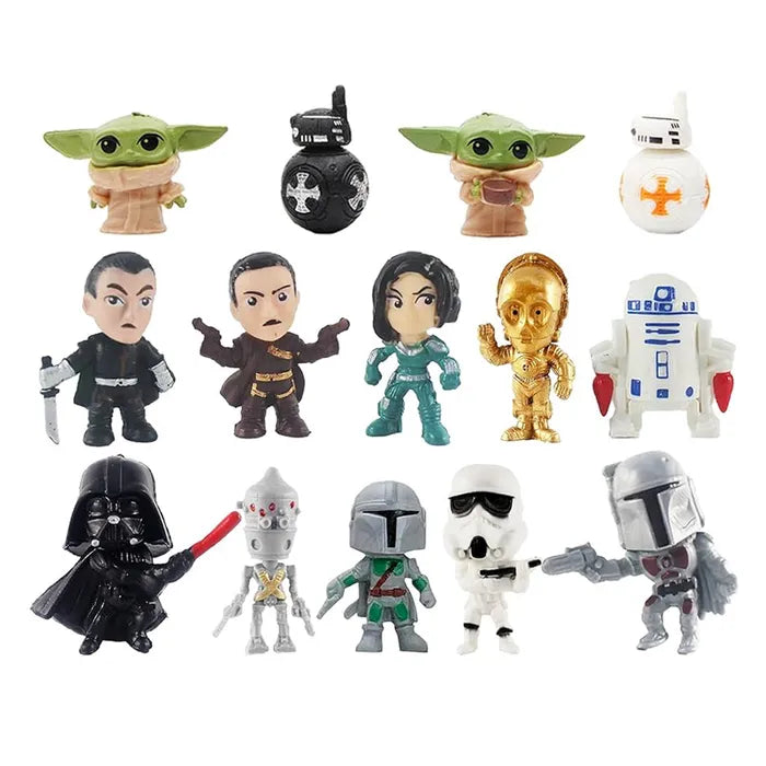 Star Wars Plastic Figurines Cake Cupcake Toppers (14 piece set)