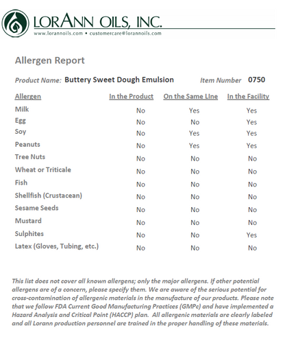 Lorann Baking Emulsion Buttery Sweet Dough 4oz
