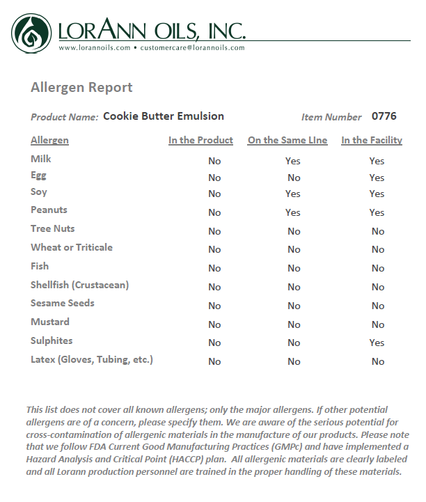 Lorann Baking Emulsion Cookie Butter 4oz