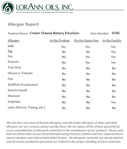 Lorann Baking Emulsion Cream Cheese 4oz