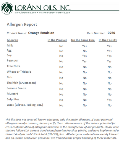 Lorann Baking Emulsion Orange Natural 4oz