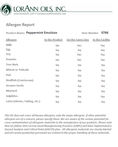 Lorann Baking Emulsion Peppermint 4oz