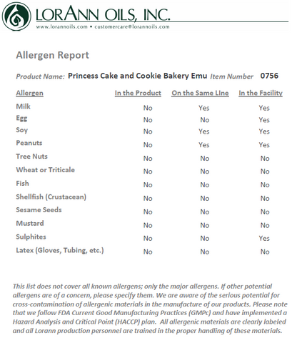 Lorann Baking Emulsion Princess Cake & Cookie 4oz