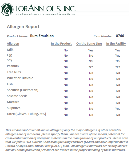 Lorann Baking Emulsion Rum 4oz