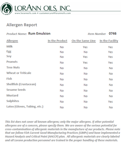 Lorann Baking Emulsion Rum 4oz