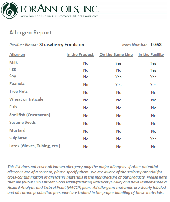 Lorann Baking Emulsion Strawberry 4oz