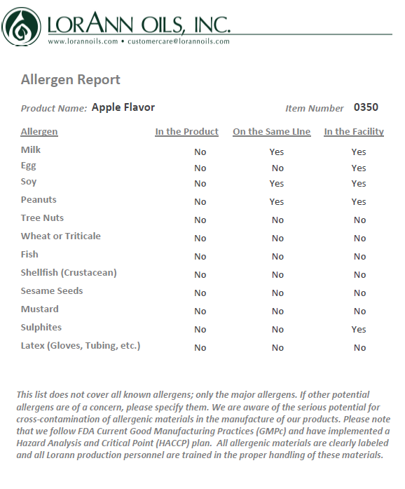 LorAnn Oils Apple Flavouring 1oz (8 dram)