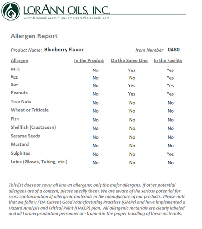 LorAnn Oils Blueberry Natural Flavouring 1 Dram