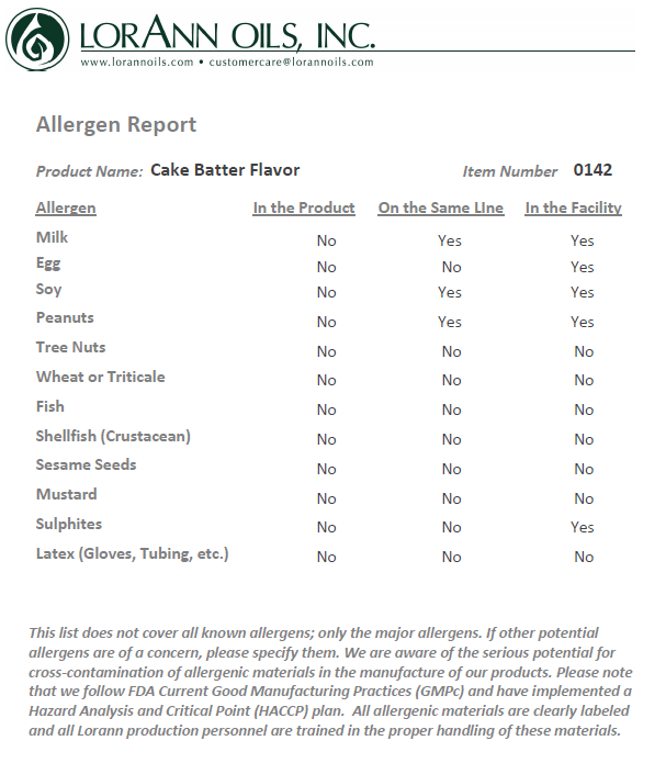 LorAnn Oils Cake Batter Flavouring 1oz (8 dram)