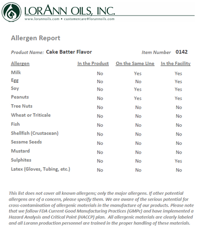 LorAnn Oils Cake Batter Flavouring 1oz (8 dram)