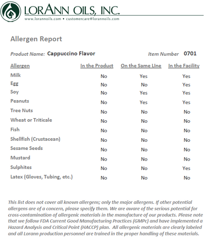 LorAnn Oils Cappuccino Flavouring 1oz (8 dram)