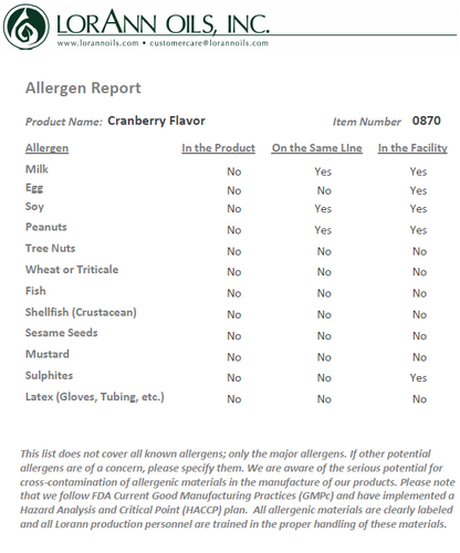 LorAnn Oils Cranberry Flavouring 1 Dram