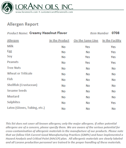 LorAnn Oils Creamy Hazelnut Flavouring 1oz (8 dram)