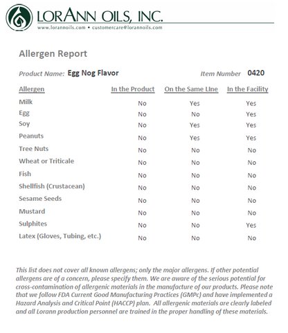 LorAnn Oils Eggnog Flavouring 1 Dram