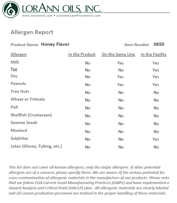 LorAnn Oils Honey Flavouring 1oz (8 dram)