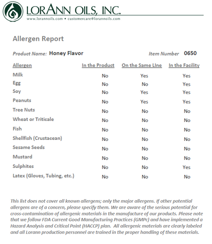 LorAnn Oils Honey Flavouring 1oz (8 dram)