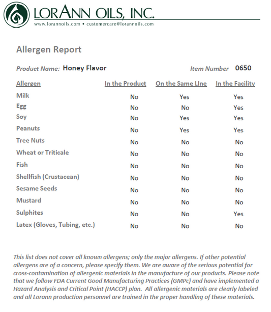 LorAnn Oils Honey Flavouring 1oz (8 dram)