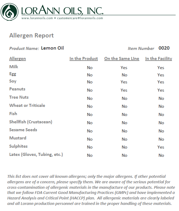 LorAnn Oils Lemon Oil Natural Flavouring 1 Dram