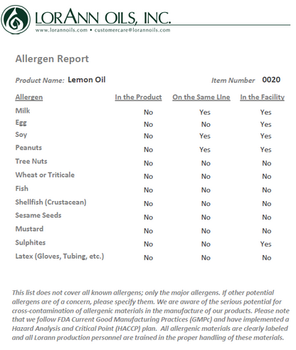 LorAnn Oils Lemon Oil Natural Flavouring 1 Dram