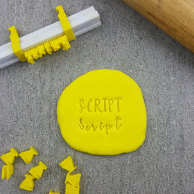 V2 Script Stamps Cookie Fondant Debosser