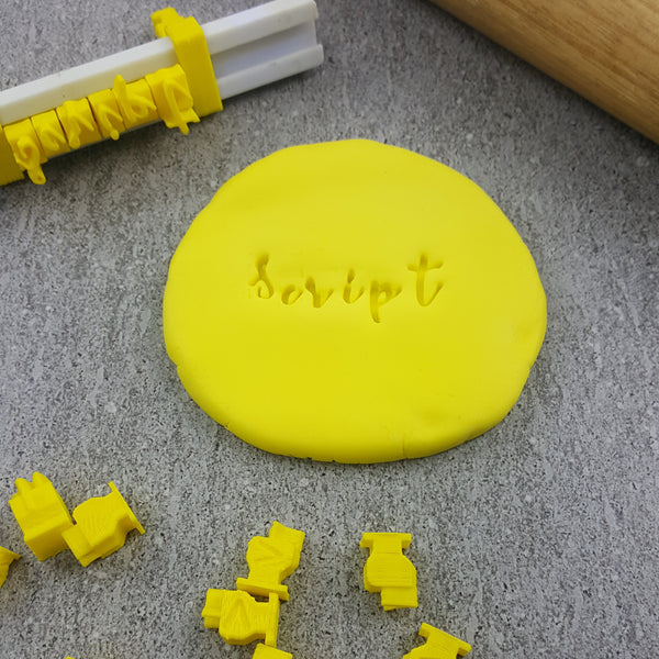 V2 Script Stamps Cookie Fondant Debosser