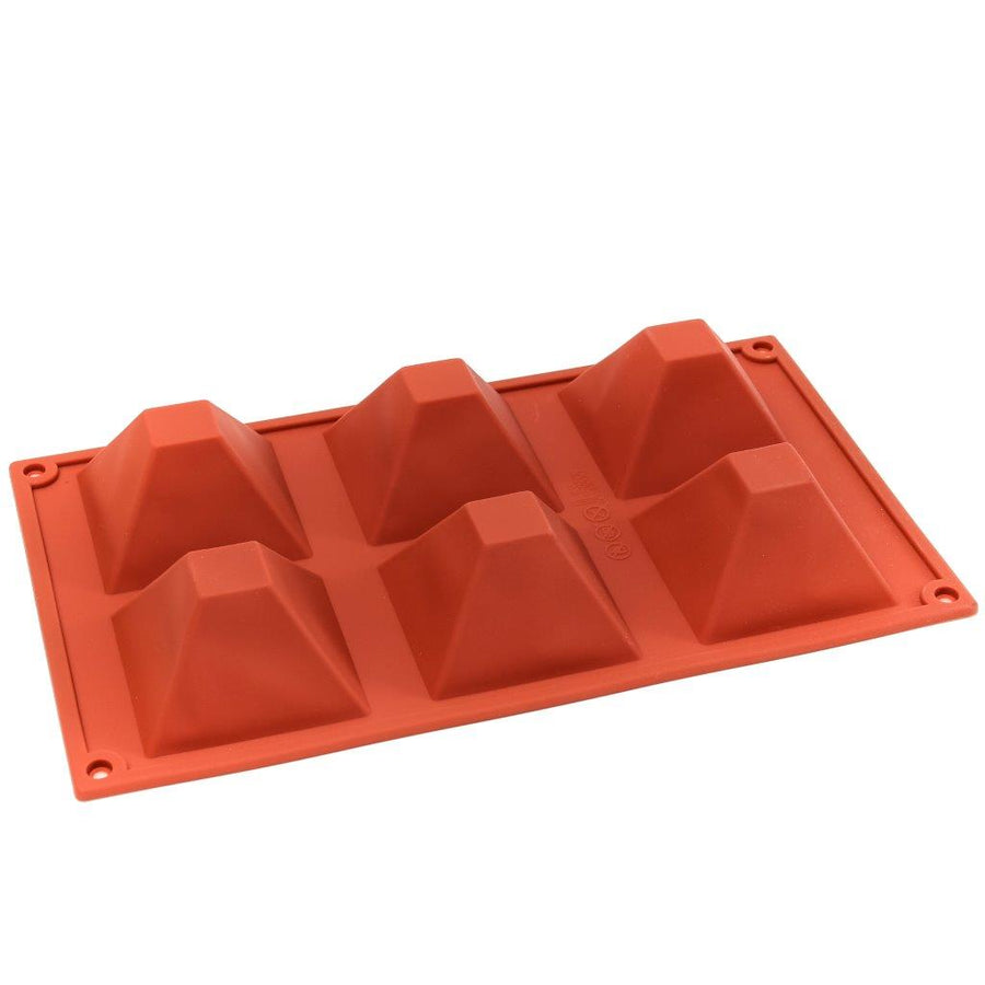Silicone Baking Mould - 6-cavity Pyramid