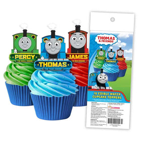 Thomas The Tank Engine Edible Wafer Cupcake Toppers 16pcs