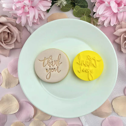 Thank You V2 Embosser Cookie Fondant