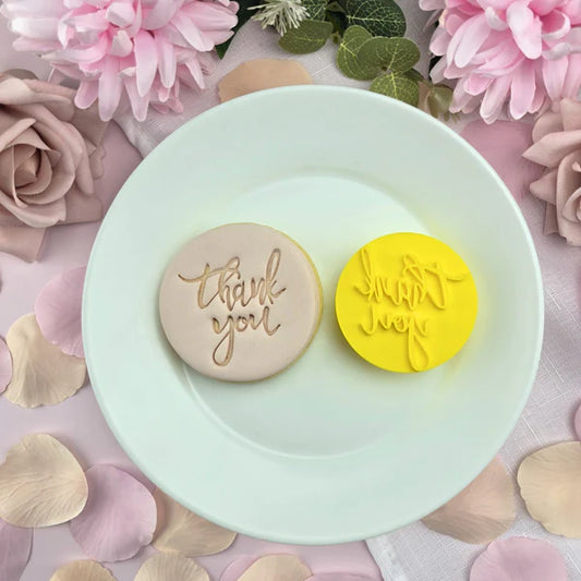 Thank You V2 Embosser Cookie Fondant