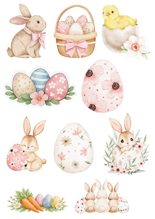 Edible Image Sheet A4 - Easter Whimsical (larger images)