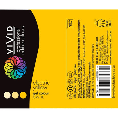 BULK Vivid Gel Colour Electric Yellow 1 LITRE