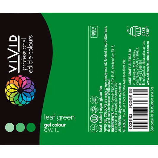 BULK Vivid Gel Colour Leaf Green 1 LITRE