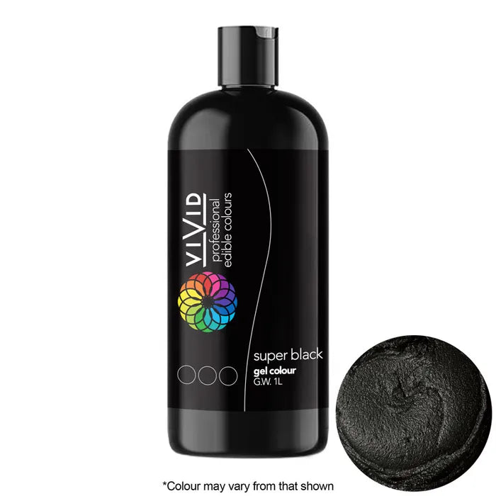 BULK Vivid Gel Colour Super Black 1 LITRE