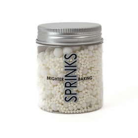 MATTE WHITE BUBBLE BUBBLE (65g) Sprinkles - by Sprinks