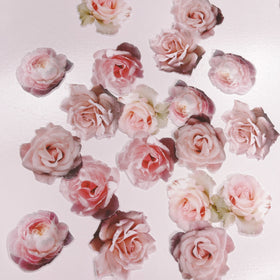 Edible Wafer Cake Cupcake Topper | Wafer Paper Pink Florals Flowers - Set of 24