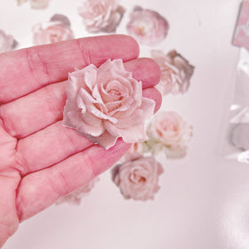 Edible Wafer Cake Cupcake Topper | Wafer Paper Pink Florals Flowers - Set of 24