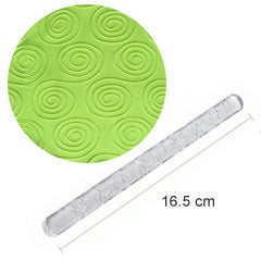 Acrylic Textured Rolling Pin - Circular Lines (16.5cm)