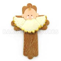 Angel Crosses Porcelain Toppers 3pcs