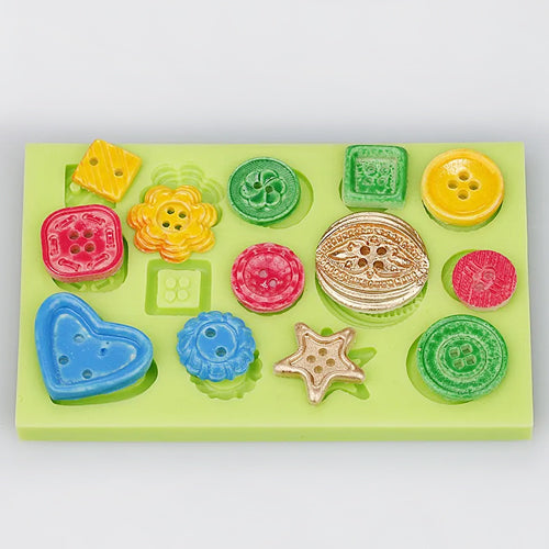 Assorted Buttons Silicone Mould