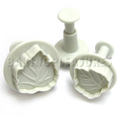 Ateco Carelian Leaf Sugar Paste Cutters 3pcs
