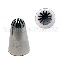 Ateco Deep Closed Star Medium Piping Tip #857