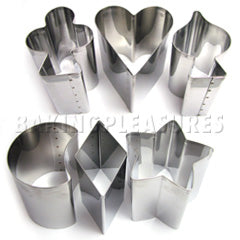 Ateco Fancy Shape Cutter Extra Deep 6 pcs - Stainless Steel