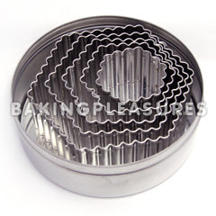 Ateco Fluted Hexagon Cutter Set 5pcs- Stainless Steel