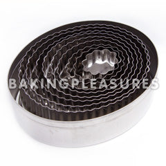 Ateco Fluted Oval Cutter Set 9 pcs - Stainless Steel