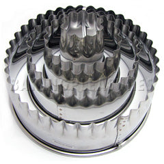 Ateco Fluted Round Cutter 4 pcs - Stainless Steel